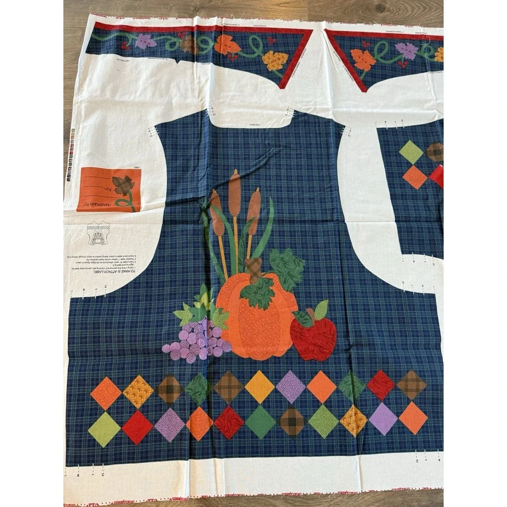 Vintage Dream Spinners VIP Cranston Fabric Panel Harvest Vest Cotton Material‎